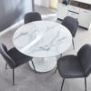 WhiteLillyMarbledDiningTable