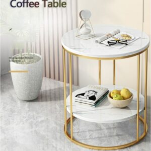 Bàn góc sofa – bàn tab trang trí khung inox mạ vàng BTT27