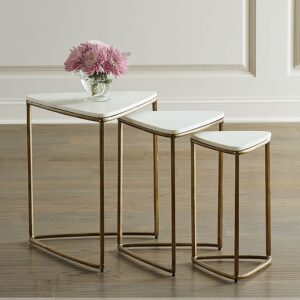 Bàn góc sofa – bàn tab trang trí khung inox mạ vàng BTT25