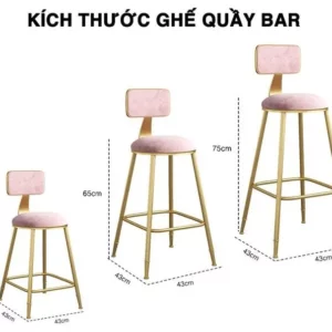 Ghế quầy bar- lễ tân- trà sữa- cafe hiện đại VN-098