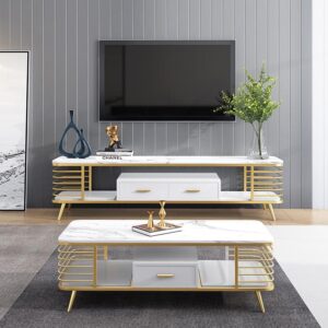 KỆ TIVI KHUNG SẮT MẶT ĐÁ CAO CẤP VN-002