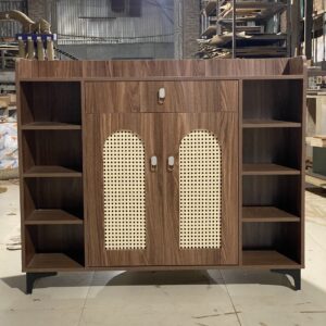 Alternative view of Tủ Giày Cánh Mây Chân Sắt TG-M2C2K