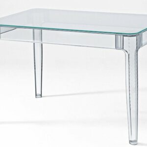 Alternative view of BÀN ĂN CRYSTAL VNTT-012 TRONG SUỐT NHỰA PC 80×120