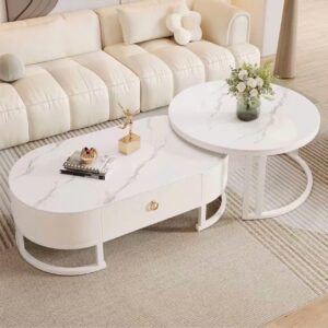 Bàn trà đôi mặt đá CERAMIC cao cấp VN-BSFD1212