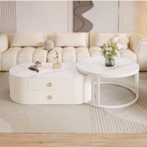 Alternative view of Bàn trà đôi mặt đá CERAMIC cao cấp VN-BSFD1213