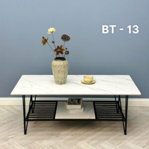 Bàn trà chữ nhật 2 tầng mặt đá Ceramic cao cấp VN-AKBT13