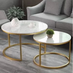 Alternative view of Bàn Trà Đôi Mặt Đá Ceramic BTĐ0088C