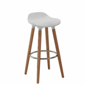 Alternative view of Ghế quầy bar cao mặt nhựa chân gỗ PV-DPE03