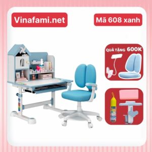 Alternative view of Bộ bàn ghế học sinh chống gù VinaKids PV-608 (size 80 x60)