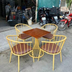 Alternative view of Bàn Ghế Cafe Sắt Ngoài Trời VN-TĐ9093