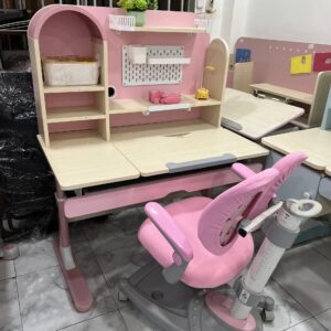 Alternative view of Bộ bàn ghế học sinh chống gù VinaKids PVS07-G09 ( gỗ tự nhiên, size 1m)