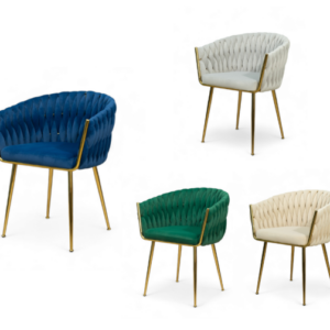 GHẾ CAFE-GHẾ ĂN SADIE CHAIR PV-TT658 MẠ VÀNG VẢI NHUNG