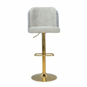 GHẾ BAR CAFE ALVA CHAIR JB-068 VẢI CHENILLE MẠ VÀNG