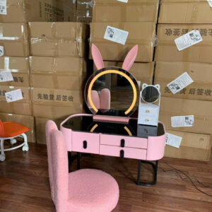 Alternative view of BÀN TRANG ĐIỂM BỆT THÔNG MINH CÓ LOA KÈM GHẾ THỎ VN-BTDB01A