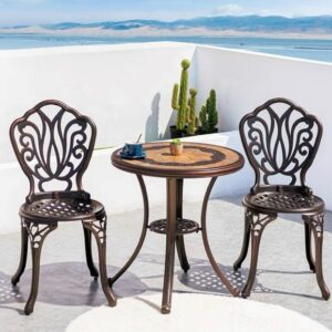 Bộ bàn ghế sân vườn nhôm đúc (2 ghế) VN-SV08