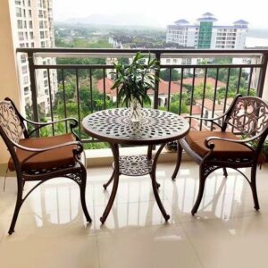 Bộ bàn ghế sân vườn nhôm đúc (2 ghế) VN-SV09