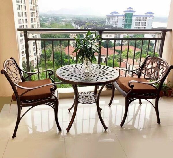 Bộ bàn ghế sân vườn nhôm đúc (2 ghế) VN-SV09