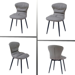 Ghế ăn chân sắt nệm da GA-086VS