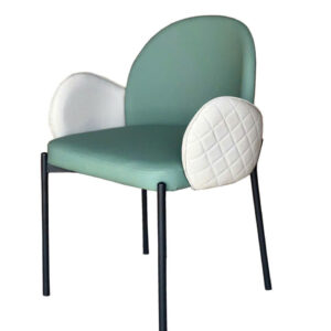 Alternative view of Ghế ăn chân sắt nệm da GA-131VS