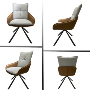 Ghế ăn chân sắt nệm da GA-32VS