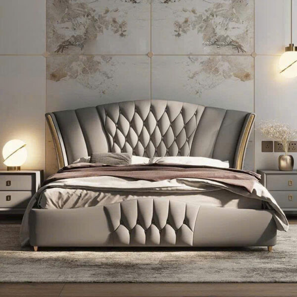 Giường ngủ gỗ công nghiệp bọc nệm VN-GN01649