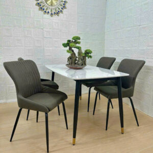BỘ BÀN ĂN 4 GHẾ MẶT ĐÁ CERAMIC CAO CẤP VN0131