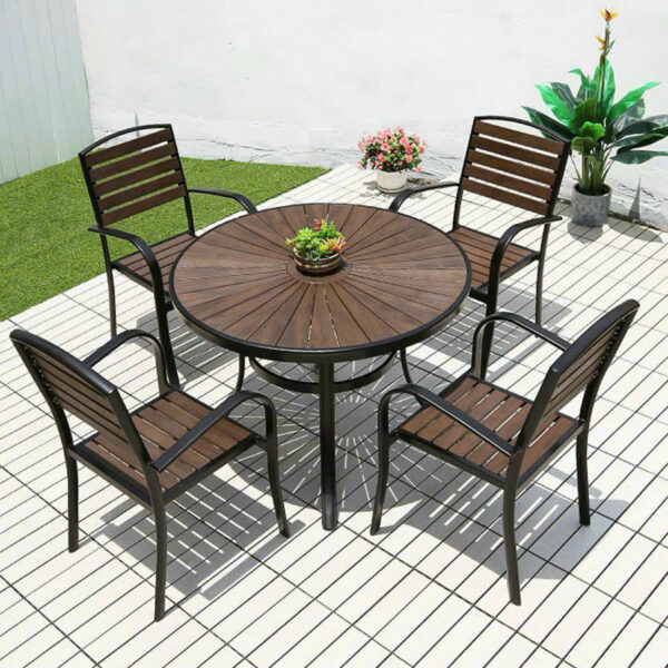 Bộ bàn ghế nhôm đúc ngoài trời (4 ghế) VN-A20