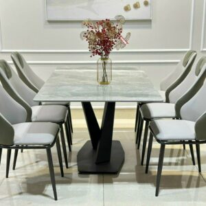 Alternative view of Bàn Ăn Chân X Mặt Đá Ceramic VN-BA006