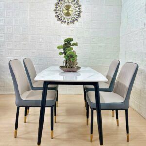 BỘ BÀN ĂN 4 GHẾ MẶT ĐÁ CERAMIC CAO CẤP VN0141