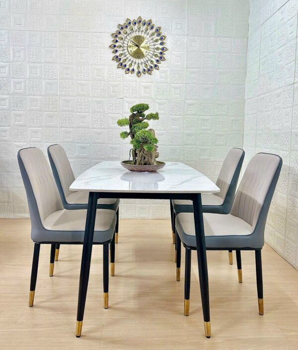 BỘ BÀN ĂN 4 GHẾ MẶT ĐÁ CERAMIC CAO CẤP VN0141