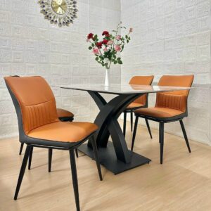 Alternative view of BỘ BÀN ĂN 4 GHẾ MẶT ĐÁ CERAMIC CAO CẤP VN0161