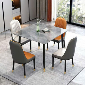 Alternative view of BỘ BÀN ĂN VUÔNG MẶT ĐÁ CERAMIC CAO CẤP VN5151