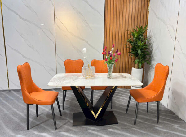 BỘ BÀN ĂN 4 GHẾ MẶT ĐÁ CAO CẤP VN-AH2775