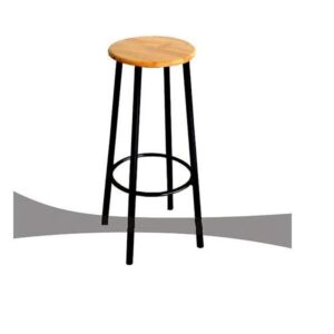 Ghế quầy bar chân sắt mặt gỗ không tựa VN-GB052