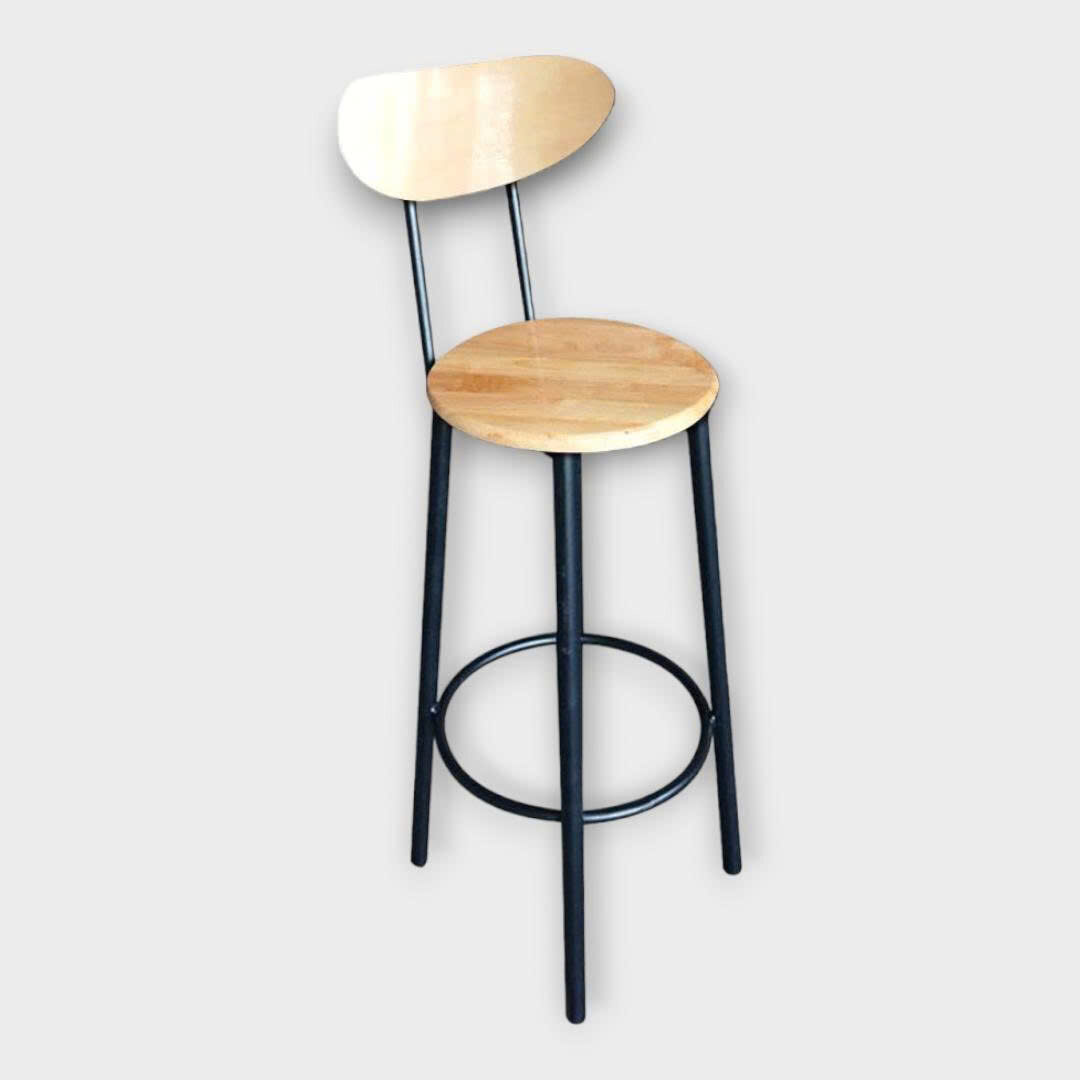 Ghế quầy bar chân sắt mặt gỗ có tựa VN-GB053 7 Ghế quầy bar chân sắt mặt gỗ có tựa VN-GB053 - Ảnh 5