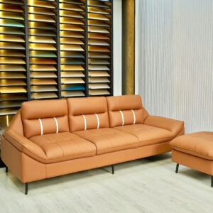 Alternative view of Sofa Da Cao Cấp Chống Mực, Chống Trầy Kèm Đôn VN-SFA233
