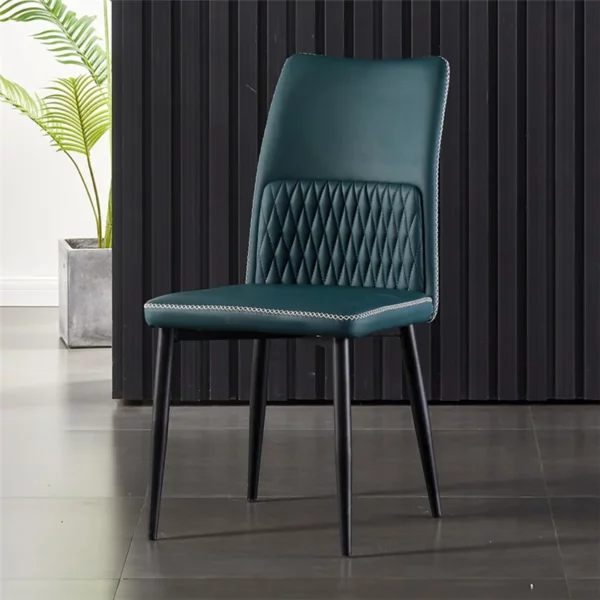 Ghế ăn nệm bọc da chân sắt sơn tĩnh điện AK-LAVIA