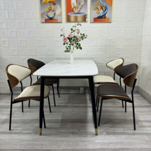 BỘ BÀN ĂN 4 GHẾ MẶT ĐÁ CERAMIC CAO CẤP VN0651