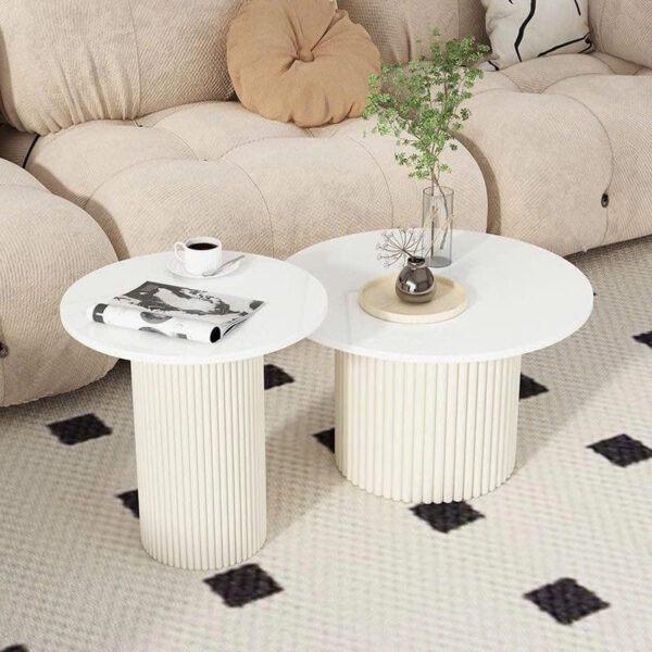 Bàn trà đôi mặt đá Ceramic cao cấp VN-AKN054