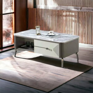 Bàn trà chữ nhật nhập khẩu mặt đá cao cấp BT-TQ802