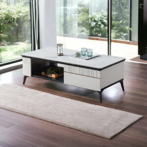 Bàn trà chữ nhật nhập khẩu mặt đá ceramic BSF-TQT1200