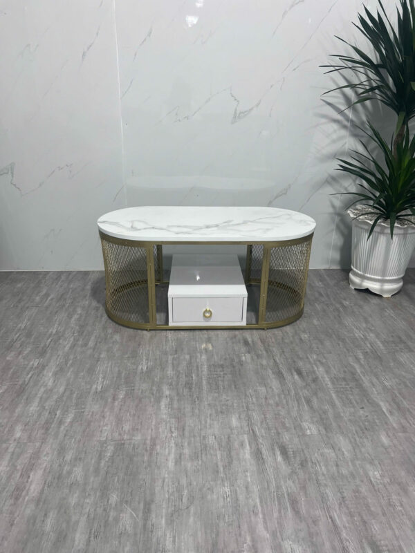 Bàn trà Oval mặt gỗ BT-S08