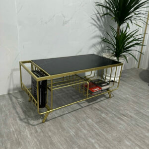 Alternative view of Bàn trà chữ nhật mặt gỗ vân đá có ngăn để tạp chí BT-S22