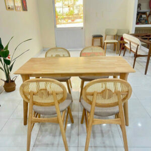 Alternative view of Bộ bàn ghế ăn gỗ tự nhiên BA-MV005