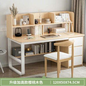 Bàn học mặt gỗ khung sắt , bàn làm việc BHS-AB101