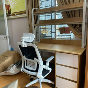 Alternative view of Bàn học kèm kệ sách chân sắt mặt gỗ , bàn làm việc BHS-AB102