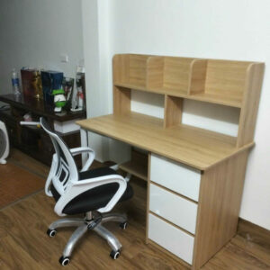 Alternative view of Bàn học mặt gỗ khung sắt , bàn làm việc BHS-AB101