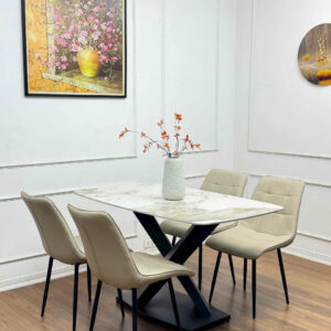 BỘ BÀN ĂN MẶT ĐÁ 4 GHẾ NHẬP KHẨU VN0161