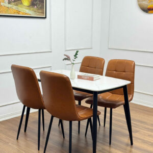 BỘ BÀN ĂN 4 GHẾ MẶT ĐÁ CERAMIC CAO CẤP VN0151