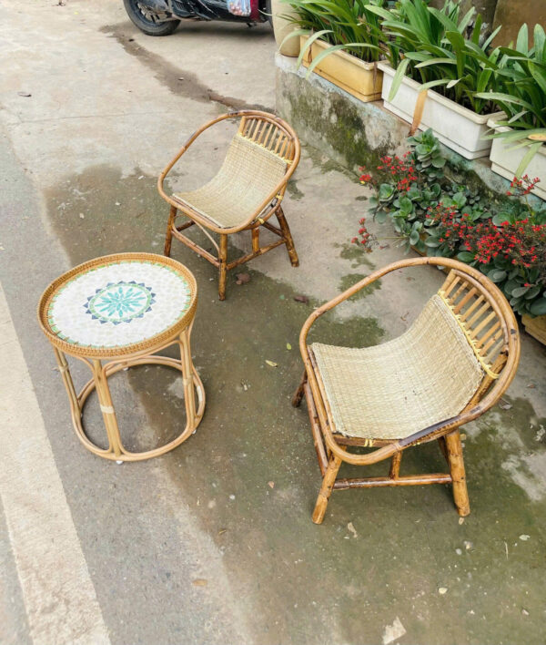 Bộ Bàn Ghế Mây Tre Đan Thủ Công Cao Cấp BF-2T